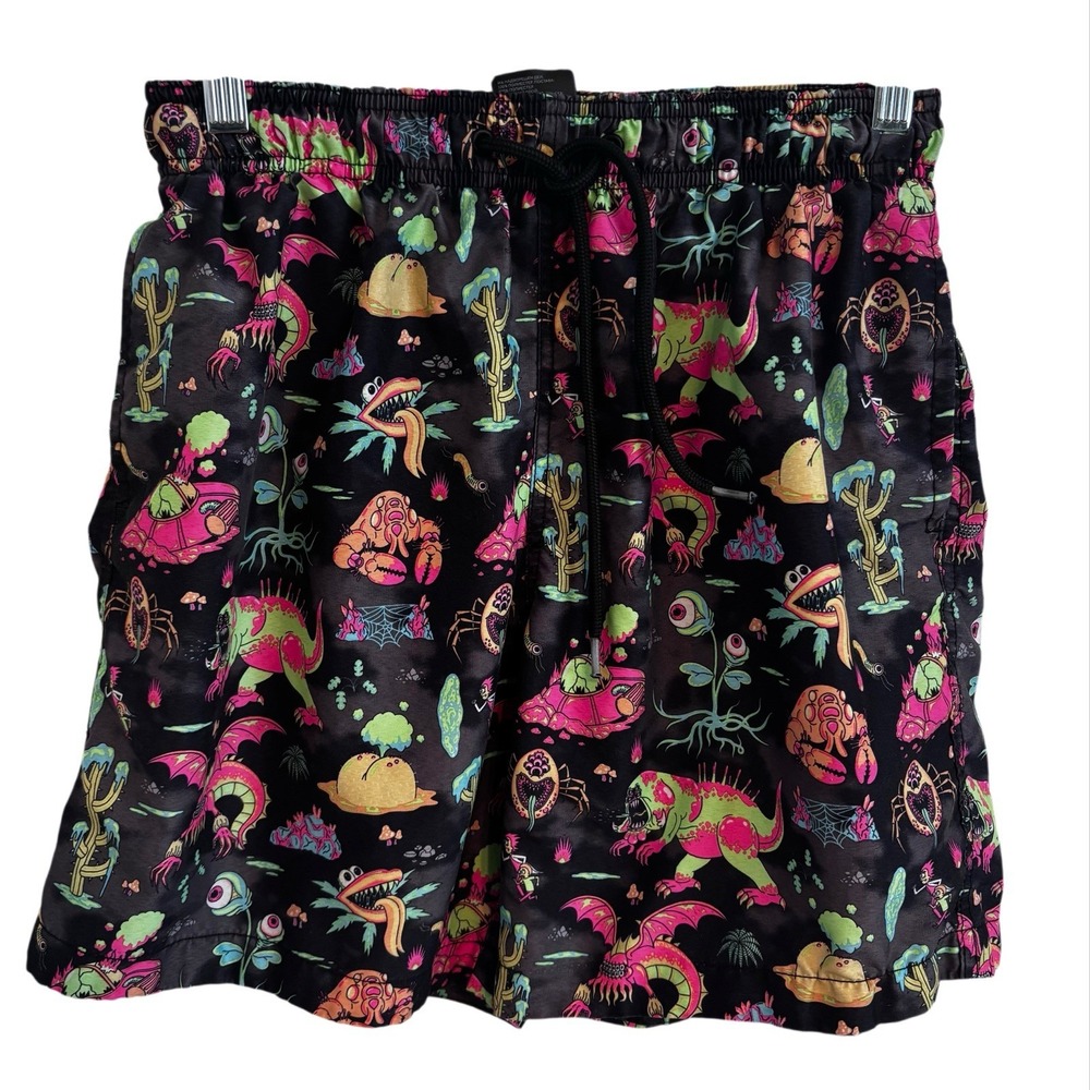 H&M Rick & Morty Swim Trunks Shorts Mens S Swimwear Surfing
